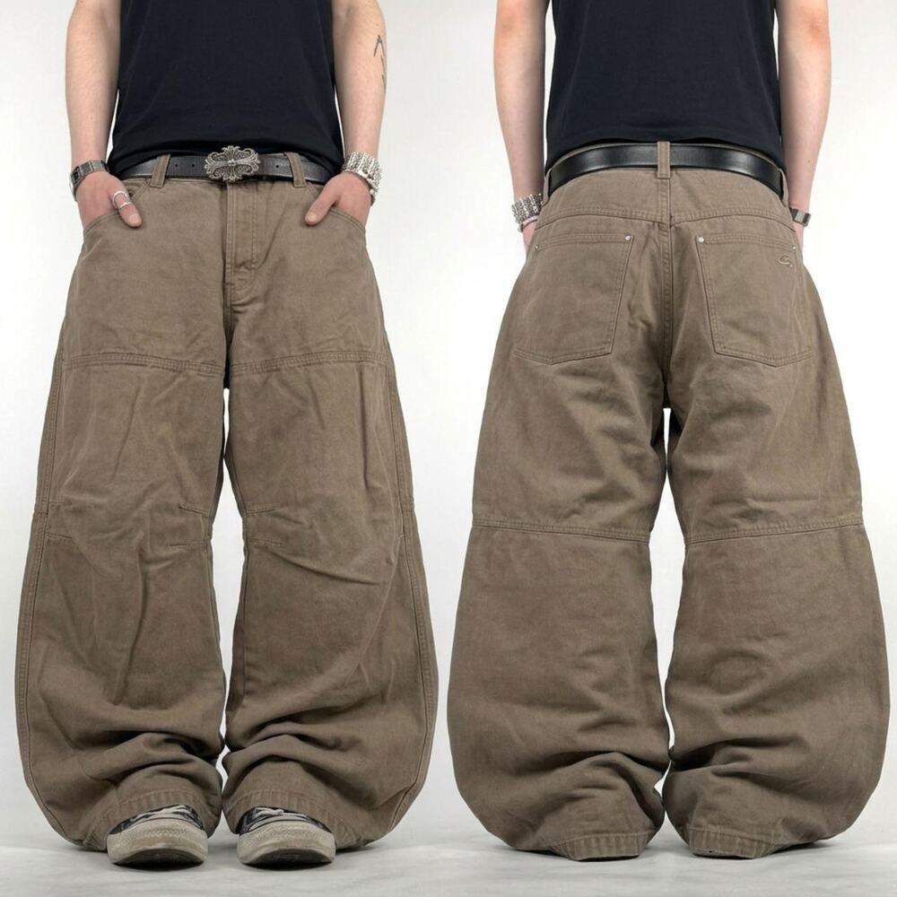 Vintage y2k rare archive quiksilver skater baggy wide leg faded pants